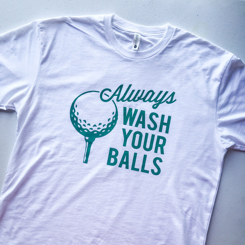 Always Wash Your Balls Mens Boxers Funny Golf Humor Hilarious Gift